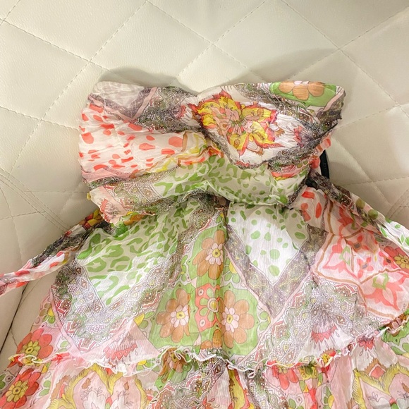 Y2k authentic flowy top Strapless - Picture 1 of 2